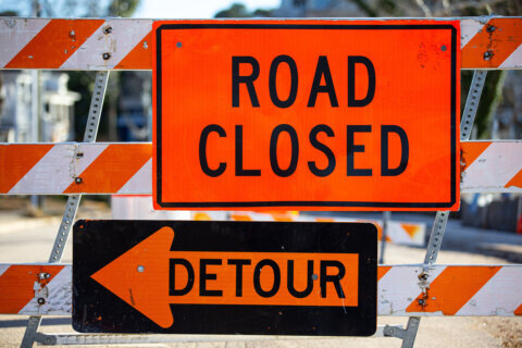 Which roads in Arlington are closed Sunday for the Clarendon Cup Cycling Classic?